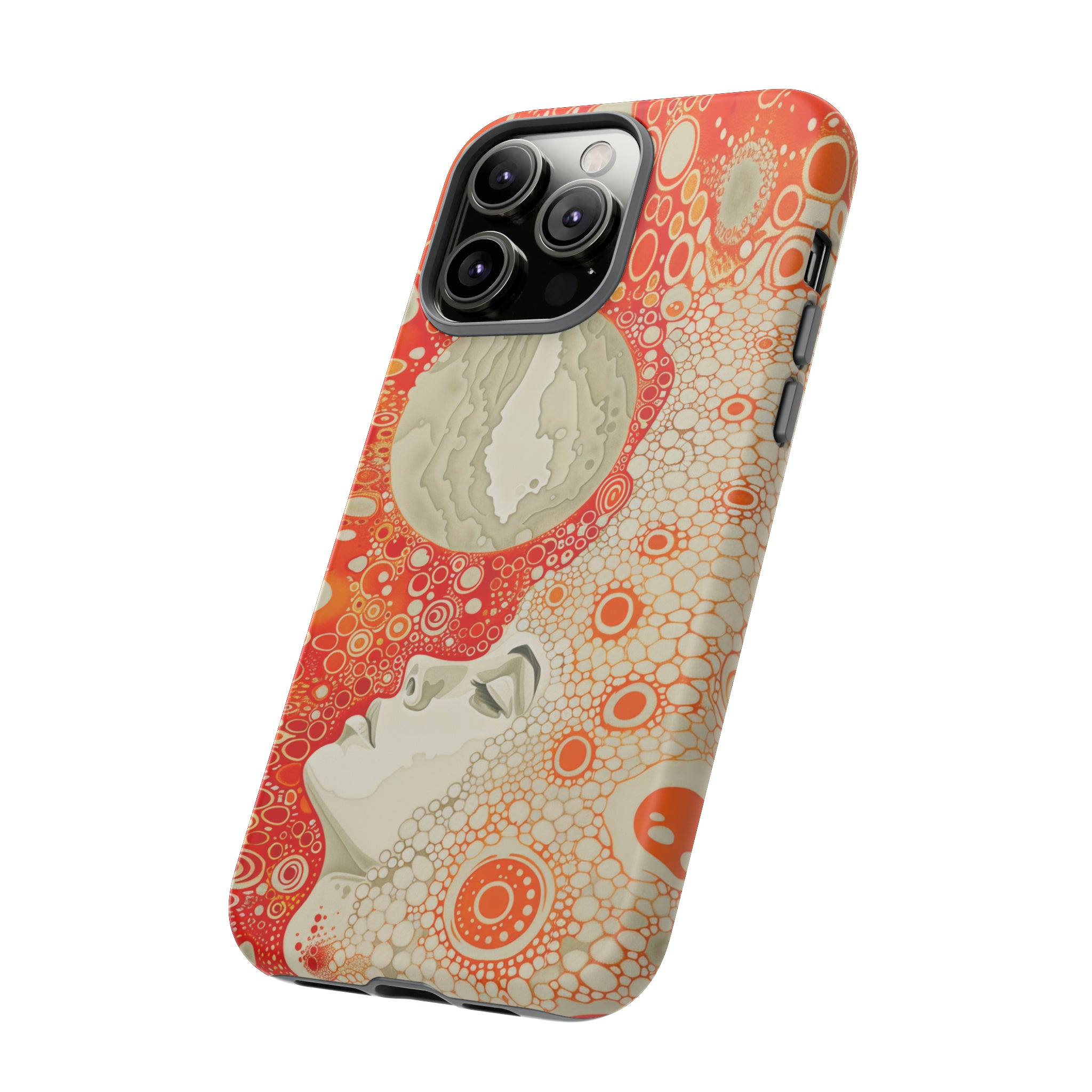 Phone Case, orange Constellation, Artistic design, Tough Case, Colorful whimsical fantasy design, iPhone 15, 14, 13, 12, 11, Samsung, Pixel