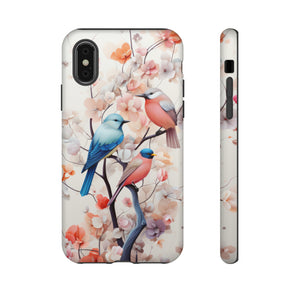 Three birds on a branch water color Tough Cases