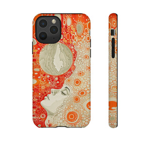 Phone Case, orange Constellation, Artistic design, Tough Case, Colorful whimsical fantasy design, iPhone 15, 14, 13, 12, 11, Samsung, Pixel