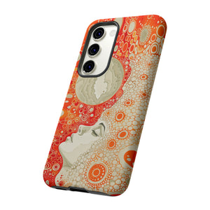 Phone Case, orange Constellation, Artistic design, Tough Case, Colorful whimsical fantasy design, iPhone 15, 14, 13, 12, 11, Samsung, Pixel