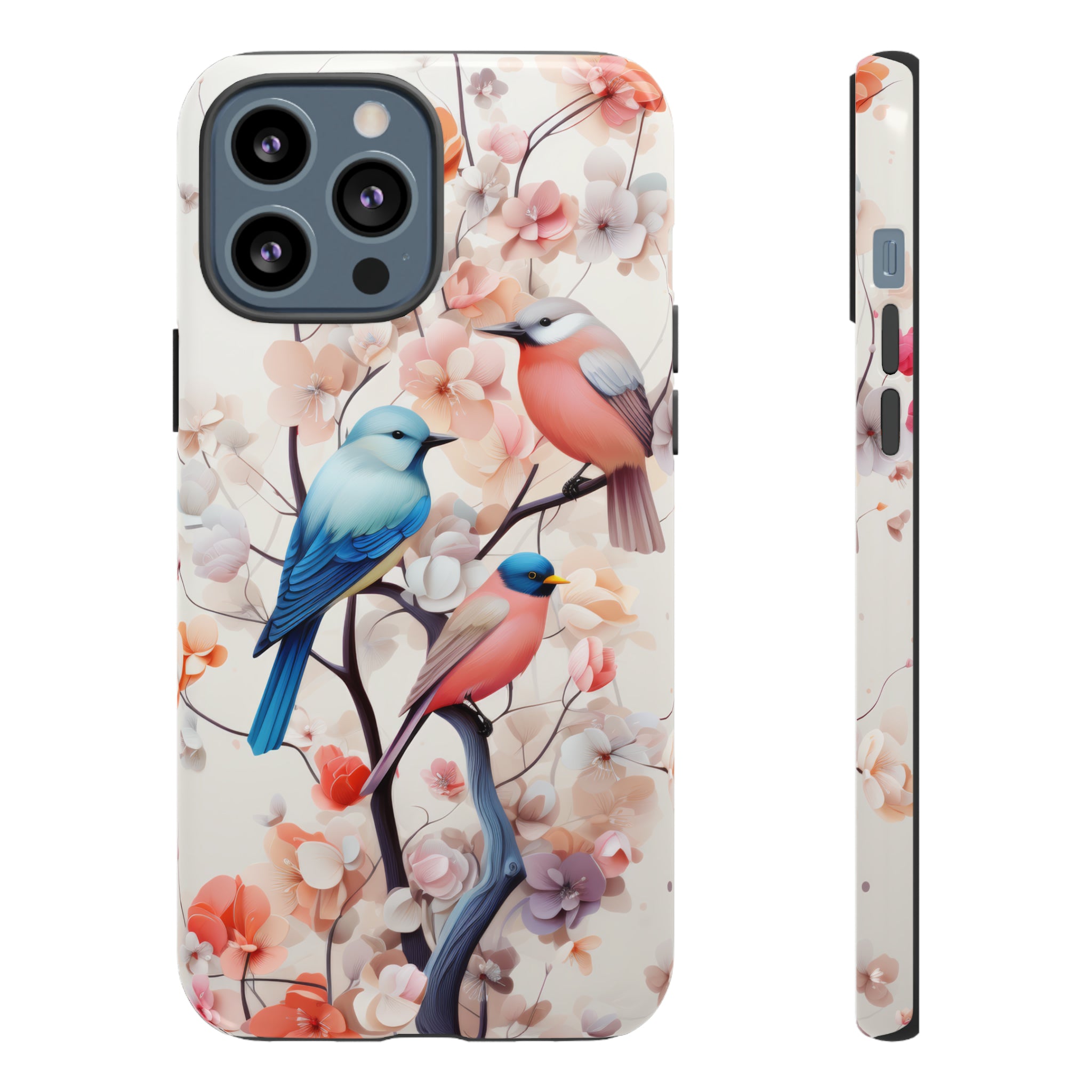 Three birds on a branch water color Tough Cases