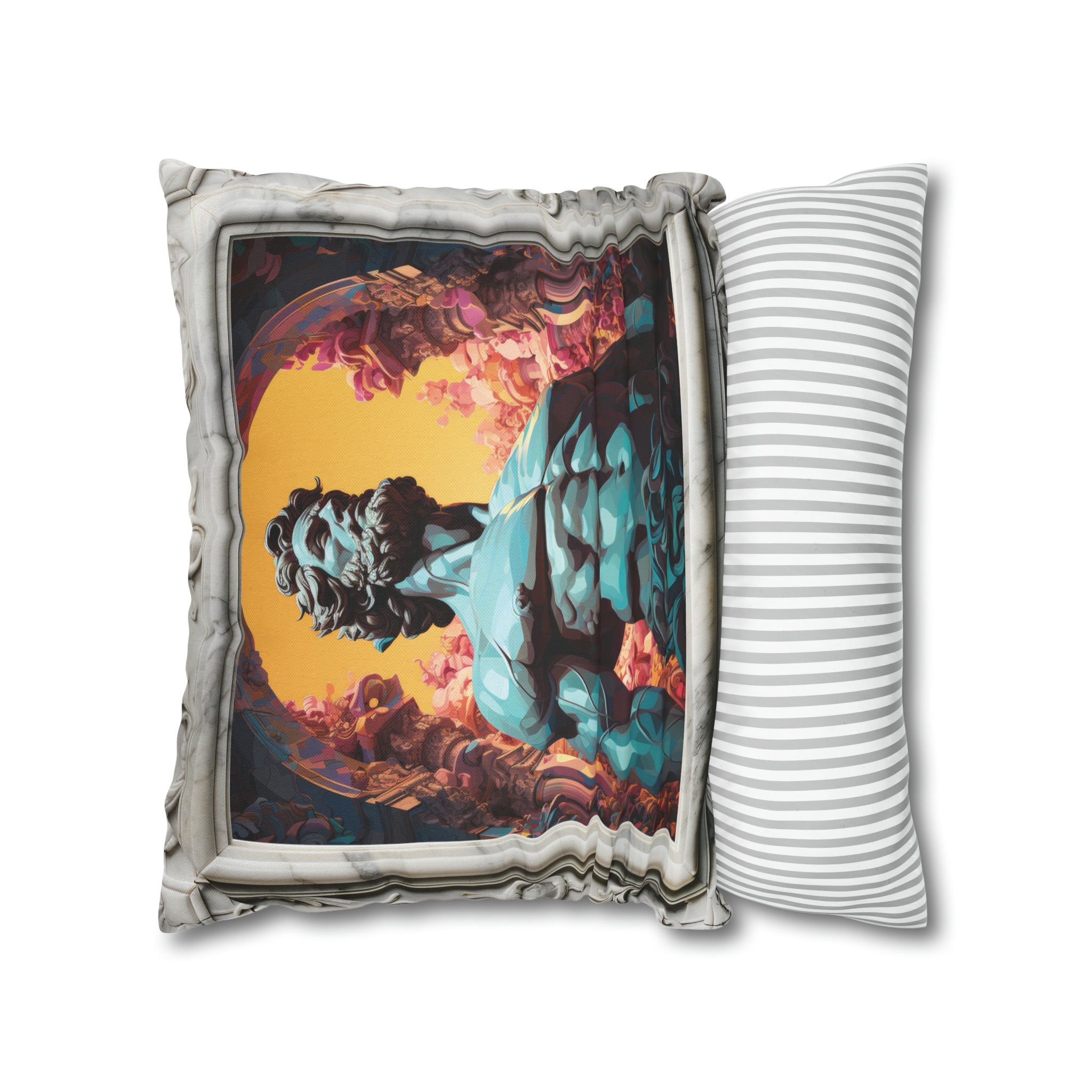 Hercules in a marble frame 18 x 18 Spun Polyester Square Pillow Case