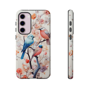 Three birds on a branch water color Tough Cases