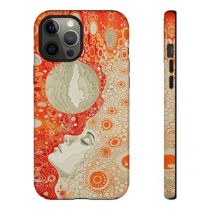 Phone Case, orange Constellation, Artistic design, Tough Case, Colorful whimsical fantasy design, iPhone 15, 14, 13, 12, 11, Samsung, Pixel