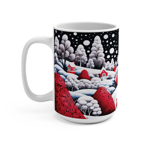 Mug 15oz Snowy night Christmas Town