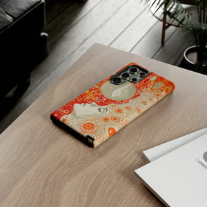 Phone Case, orange Constellation, Artistic design, Tough Case, Colorful whimsical fantasy design, iPhone 15, 14, 13, 12, 11, Samsung, Pixel