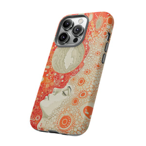 Phone Case, orange Constellation, Artistic design, Tough Case, Colorful whimsical fantasy design, iPhone 15, 14, 13, 12, 11, Samsung, Pixel