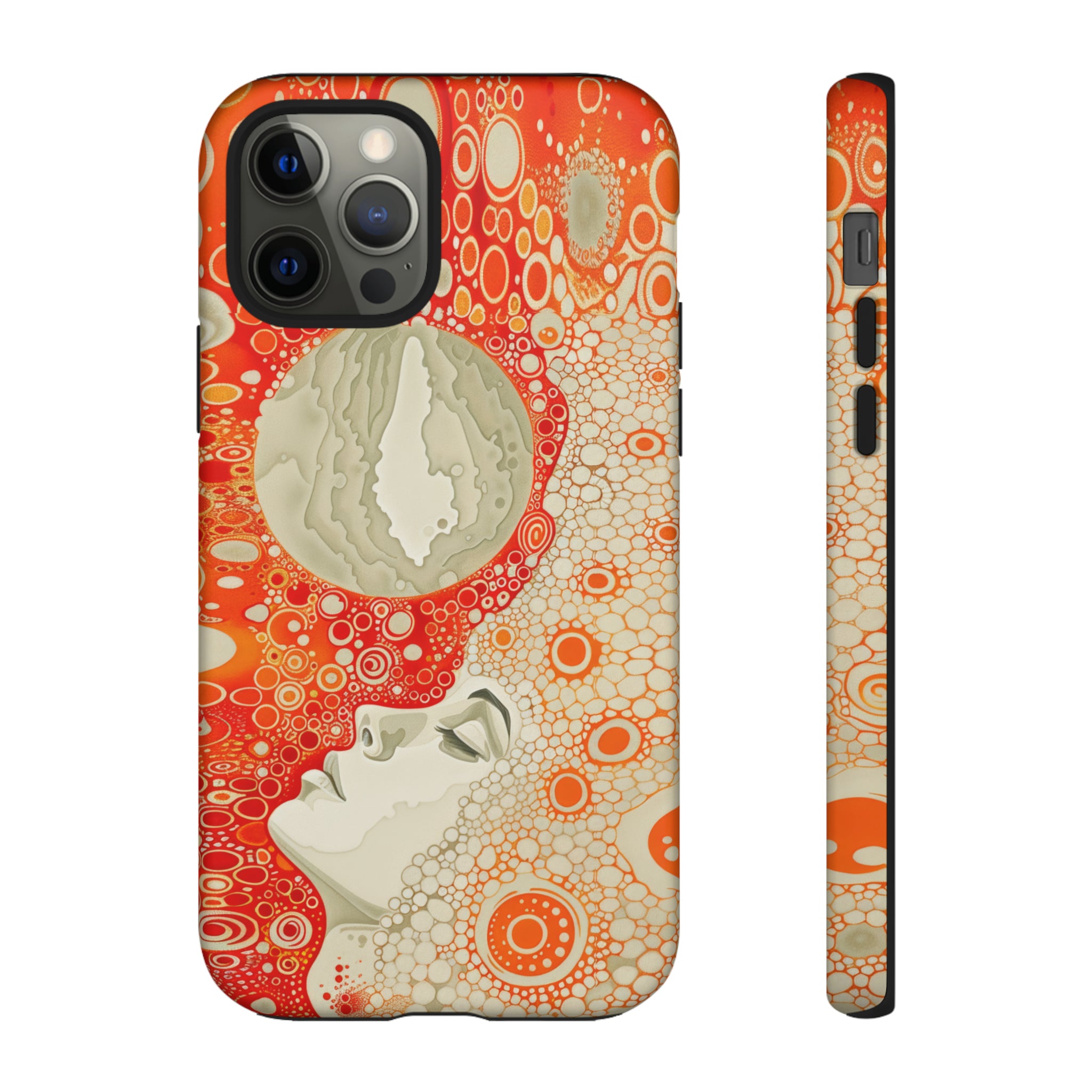 Phone Case, orange Constellation, Artistic design, Tough Case, Colorful whimsical fantasy design, iPhone 15, 14, 13, 12, 11, Samsung, Pixel