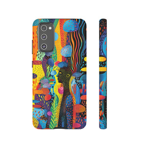 Phone Case, tribal dreamland, Artistic design, Tough Case, Colorful whimsical fantasy design, iPhone 15, 14, 13, 12, 11, Samsung, Pixel