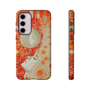 Phone Case, orange Constellation, Artistic design, Tough Case, Colorful whimsical fantasy design, iPhone 15, 14, 13, 12, 11, Samsung, Pixel