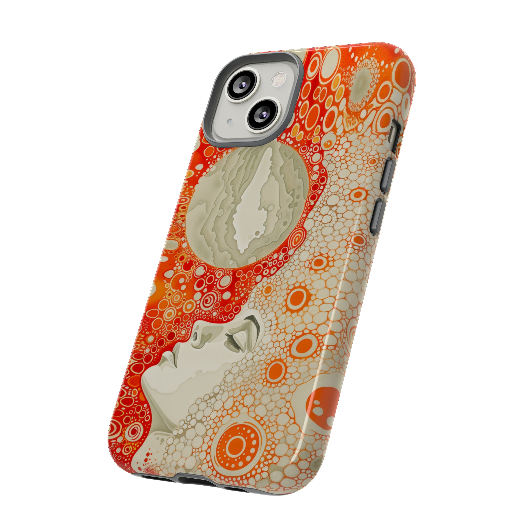 Phone Case, orange Constellation, Artistic design, Tough Case, Colorful whimsical fantasy design, iPhone 15, 14, 13, 12, 11, Samsung, Pixel