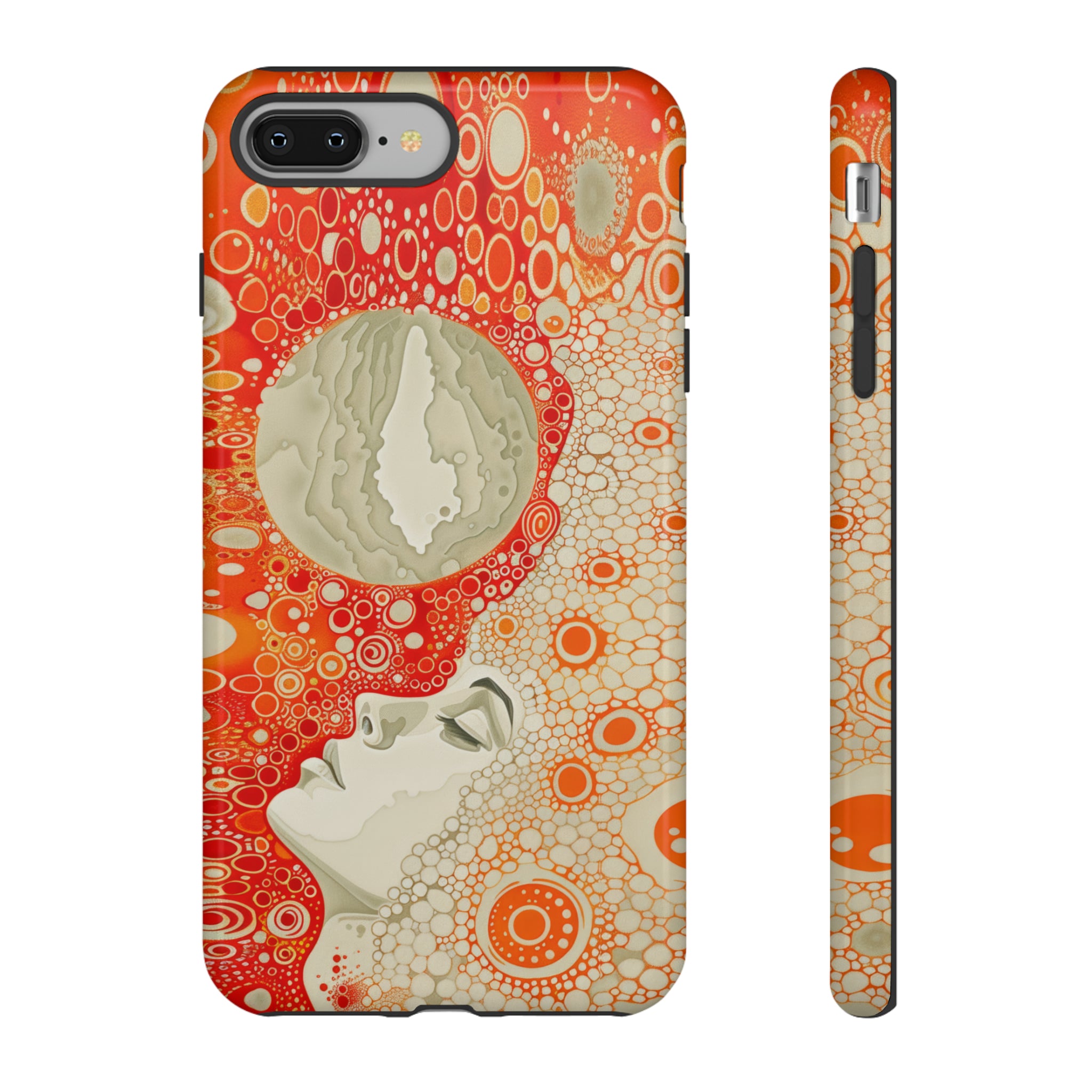 Phone Case, orange Constellation, Artistic design, Tough Case, Colorful whimsical fantasy design, iPhone 15, 14, 13, 12, 11, Samsung, Pixel