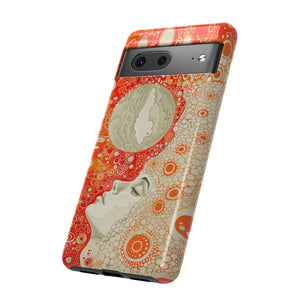 Phone Case, orange Constellation, Artistic design, Tough Case, Colorful whimsical fantasy design, iPhone 15, 14, 13, 12, 11, Samsung, Pixel