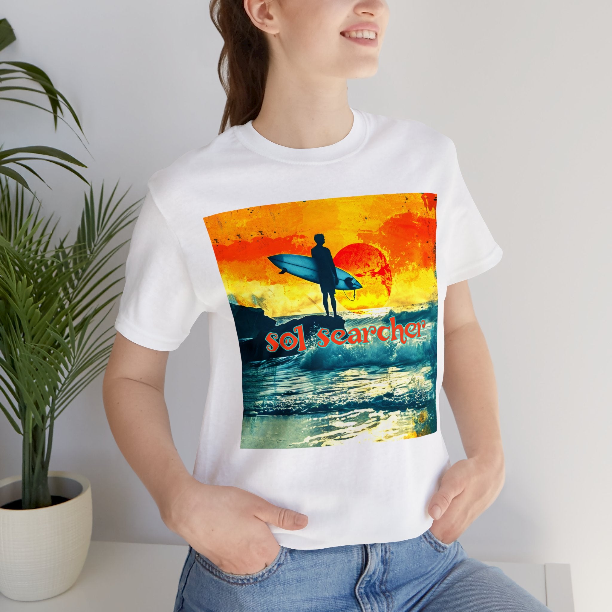 Sol Searcher sunset Unisex Jersey Short Sleeve Tee