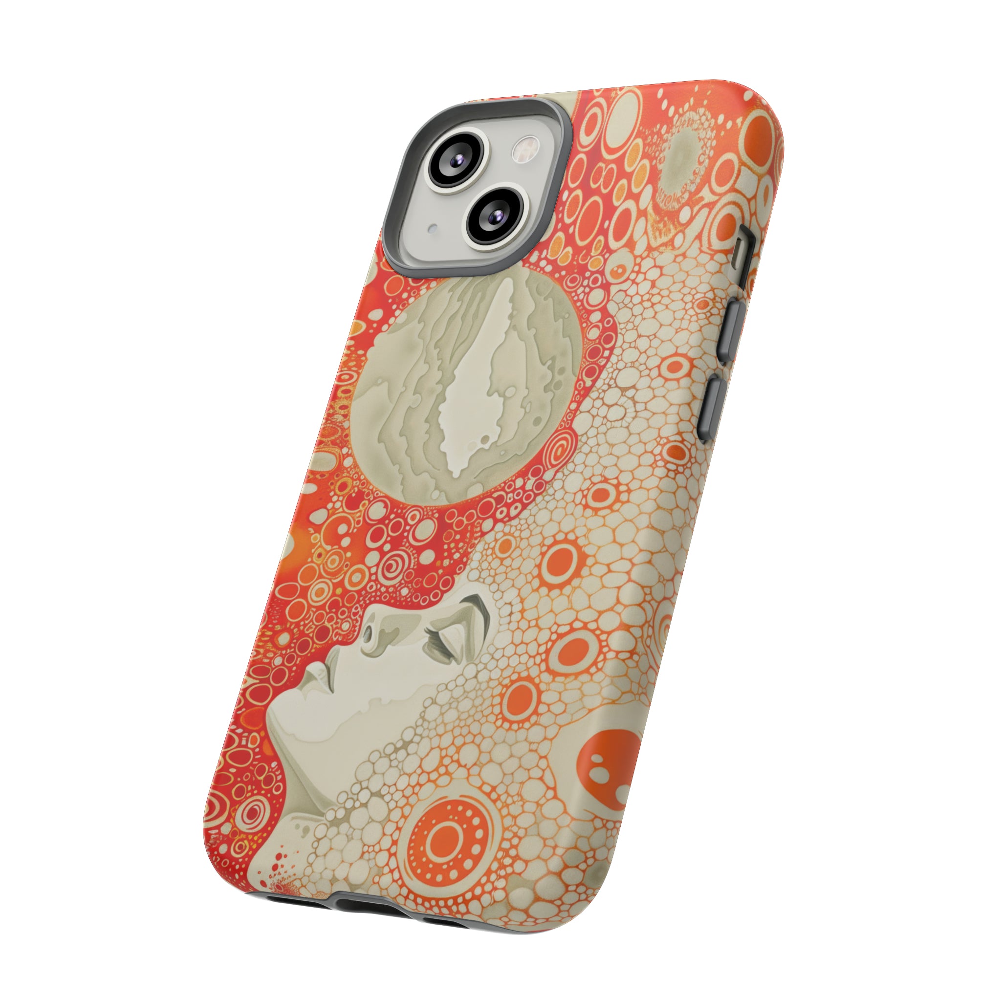 Phone Case, orange Constellation, Artistic design, Tough Case, Colorful whimsical fantasy design, iPhone 15, 14, 13, 12, 11, Samsung, Pixel