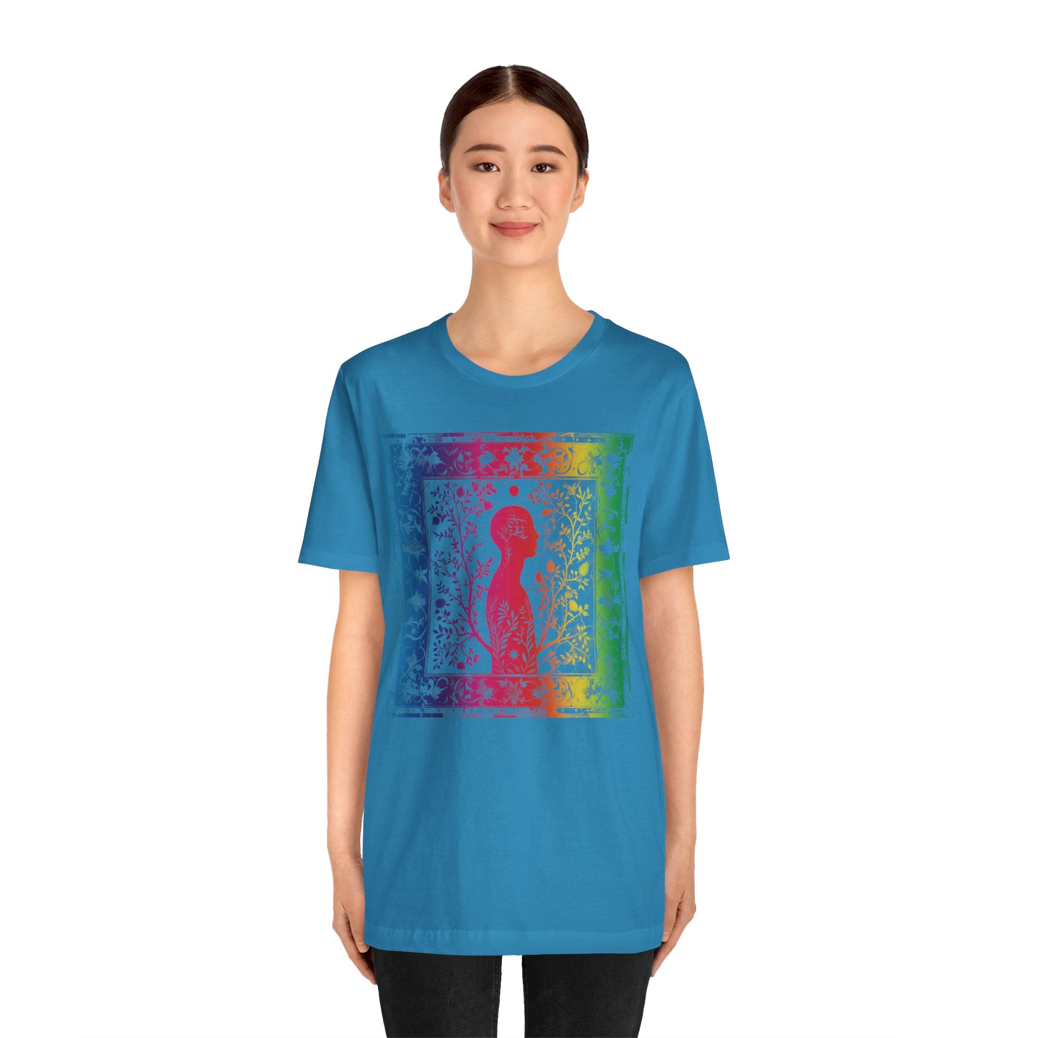 Rainbow silhouette Unisex Jersey Short Sleeve Tee