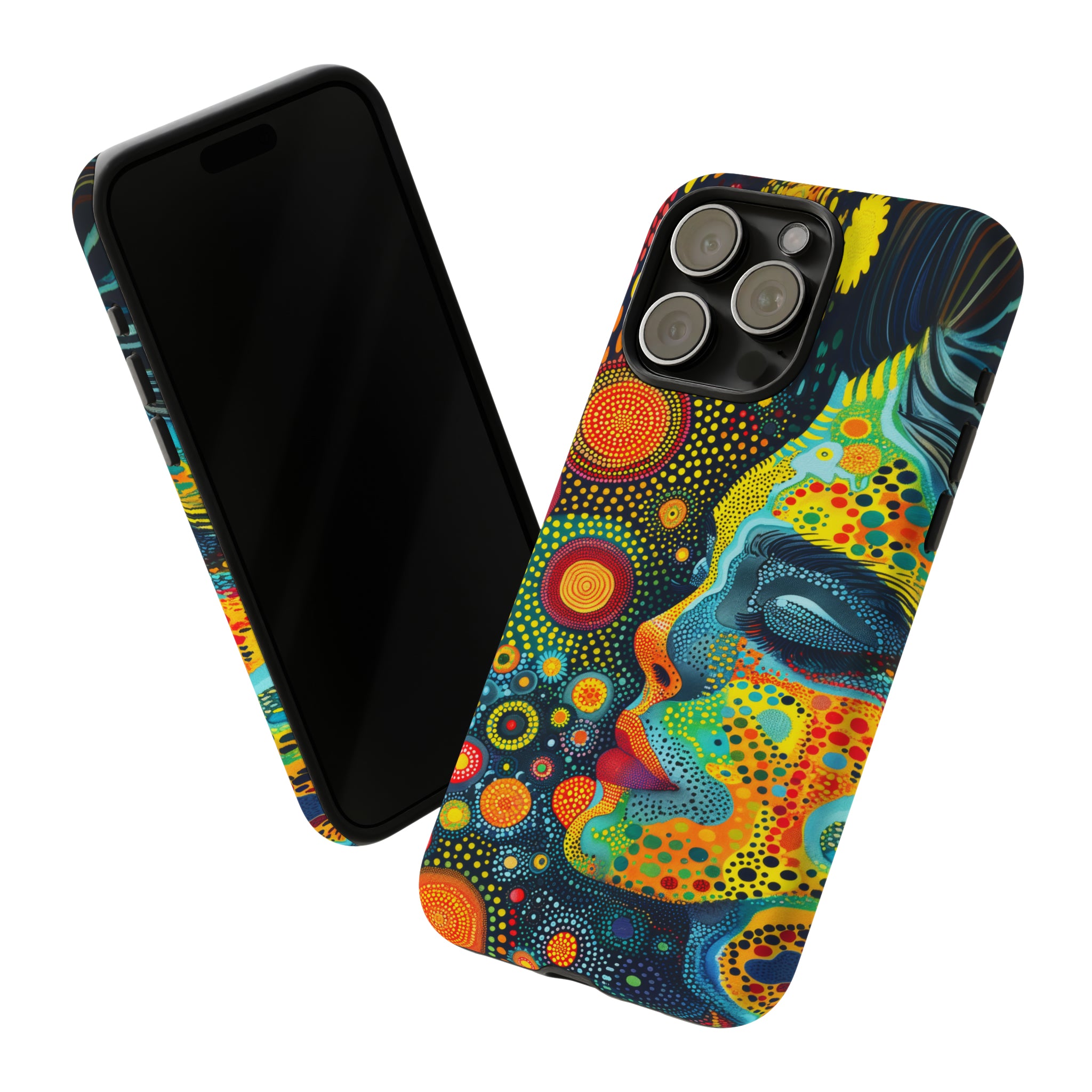 Phone Case, whimsical colorful design, Artistic design, Tough Case, Colorful whimsical fantasy design, iPhone 15, 14, 13, 12, 11, Samsung, Pixel