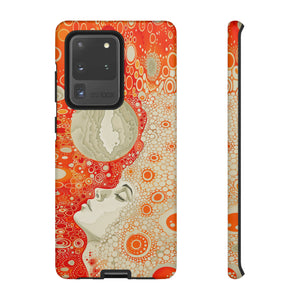 Phone Case, orange Constellation, Artistic design, Tough Case, Colorful whimsical fantasy design, iPhone 15, 14, 13, 12, 11, Samsung, Pixel