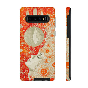 Phone Case, orange Constellation, Artistic design, Tough Case, Colorful whimsical fantasy design, iPhone 15, 14, 13, 12, 11, Samsung, Pixel