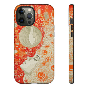 Phone Case, orange Constellation, Artistic design, Tough Case, Colorful whimsical fantasy design, iPhone 15, 14, 13, 12, 11, Samsung, Pixel