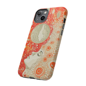 Phone Case, orange Constellation, Artistic design, Tough Case, Colorful whimsical fantasy design, iPhone 15, 14, 13, 12, 11, Samsung, Pixel