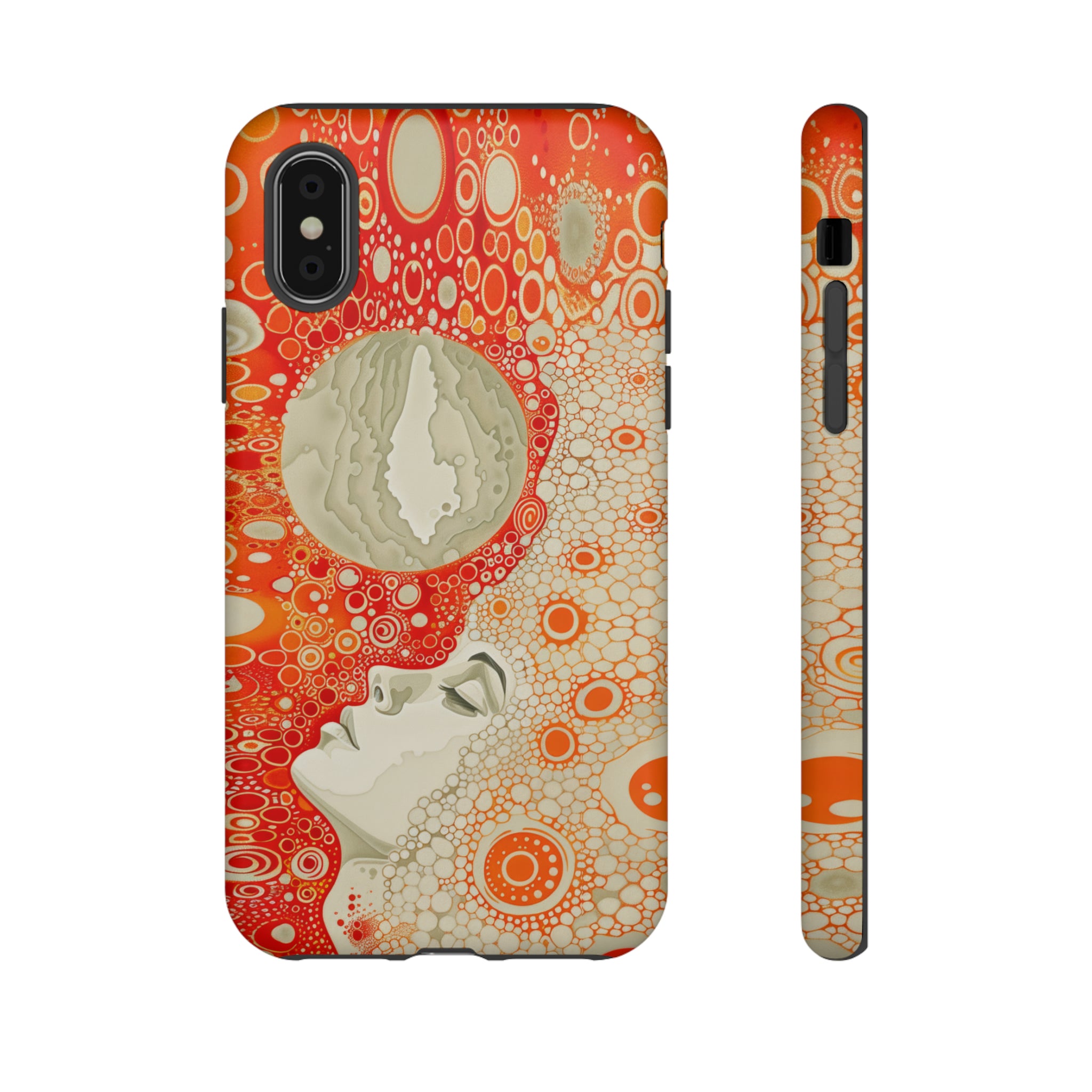 Phone Case, orange Constellation, Artistic design, Tough Case, Colorful whimsical fantasy design, iPhone 15, 14, 13, 12, 11, Samsung, Pixel