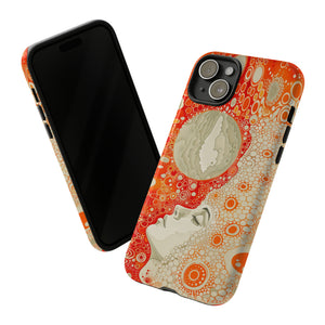 Phone Case, orange Constellation, Artistic design, Tough Case, Colorful whimsical fantasy design, iPhone 15, 14, 13, 12, 11, Samsung, Pixel