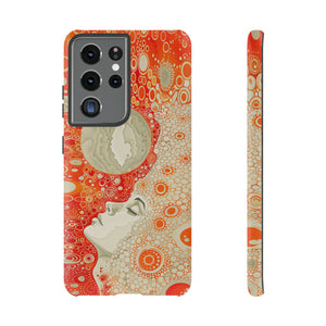 Phone Case, orange Constellation, Artistic design, Tough Case, Colorful whimsical fantasy design, iPhone 15, 14, 13, 12, 11, Samsung, Pixel