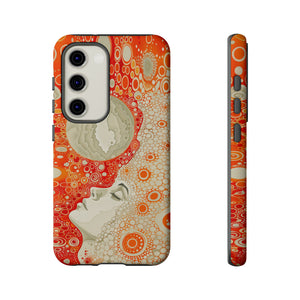 Phone Case, orange Constellation, Artistic design, Tough Case, Colorful whimsical fantasy design, iPhone 15, 14, 13, 12, 11, Samsung, Pixel