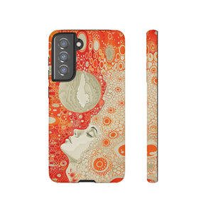 Phone Case, orange Constellation, Artistic design, Tough Case, Colorful whimsical fantasy design, iPhone 15, 14, 13, 12, 11, Samsung, Pixel