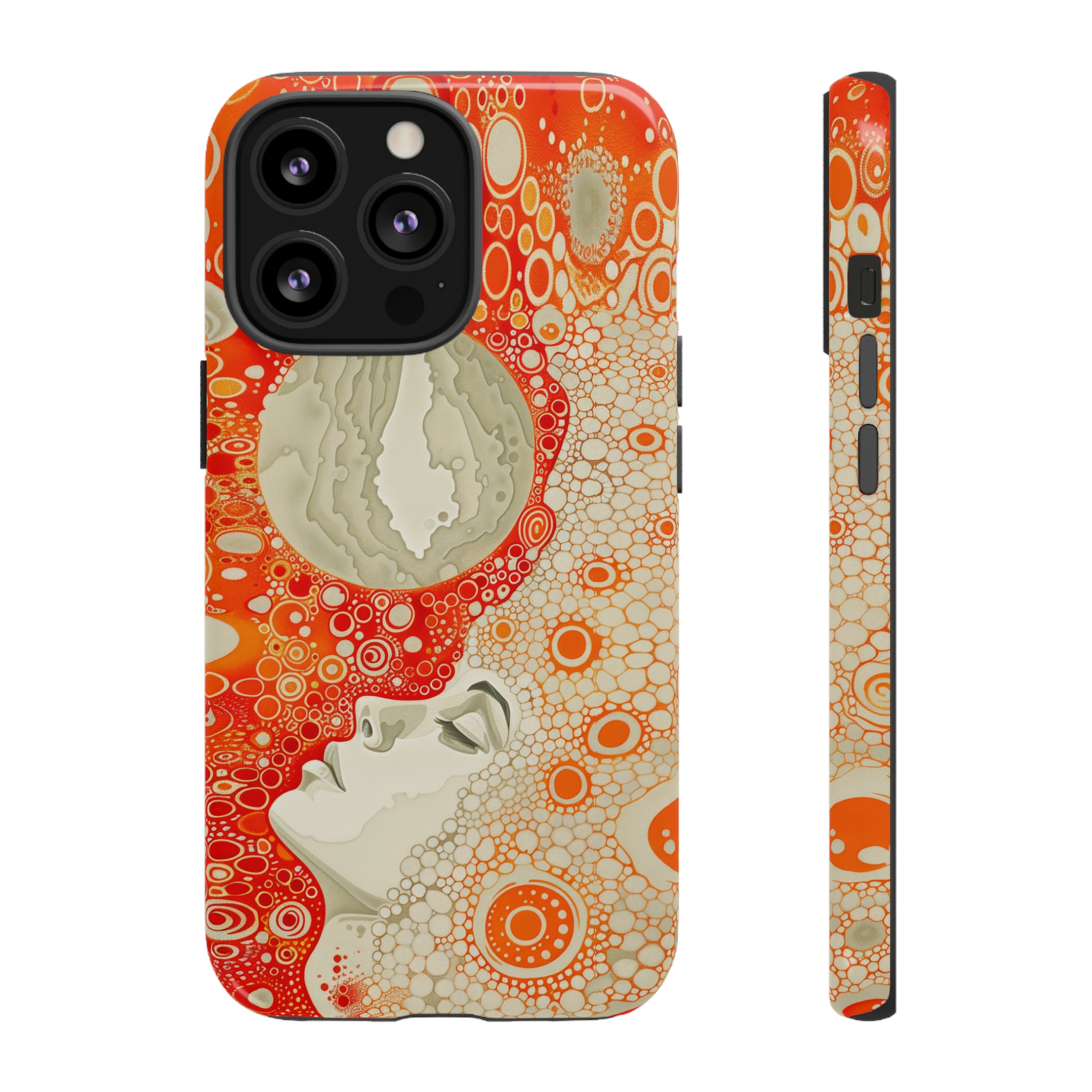 Phone Case, orange Constellation, Artistic design, Tough Case, Colorful whimsical fantasy design, iPhone 15, 14, 13, 12, 11, Samsung, Pixel