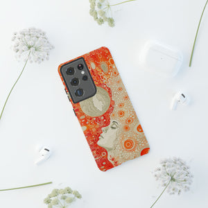 Phone Case, orange Constellation, Artistic design, Tough Case, Colorful whimsical fantasy design, iPhone 15, 14, 13, 12, 11, Samsung, Pixel