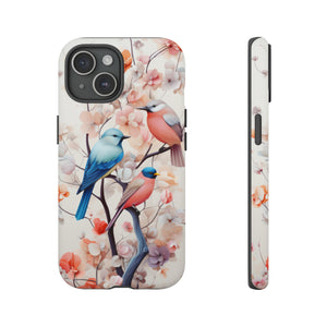 Three birds on a branch water color Tough Cases