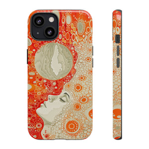 Phone Case, orange Constellation, Artistic design, Tough Case, Colorful whimsical fantasy design, iPhone 15, 14, 13, 12, 11, Samsung, Pixel