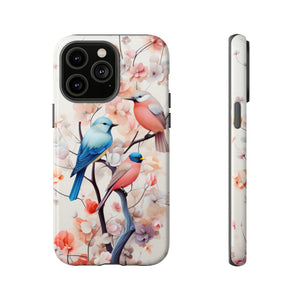 Three birds on a branch water color Tough Cases