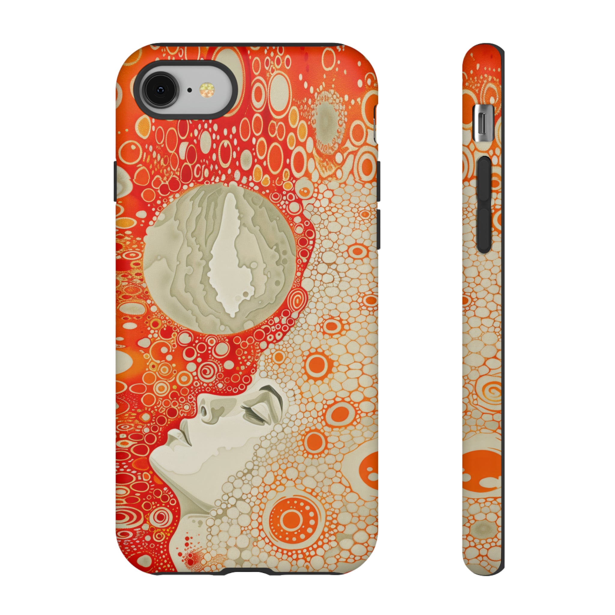 Phone Case, orange Constellation, Artistic design, Tough Case, Colorful whimsical fantasy design, iPhone 15, 14, 13, 12, 11, Samsung, Pixel