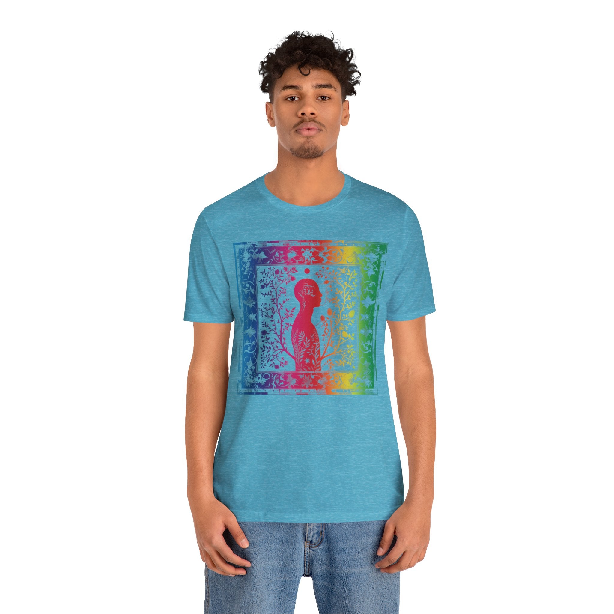 Rainbow silhouette Unisex Jersey Short Sleeve Tee