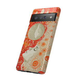 Phone Case, orange Constellation, Artistic design, Tough Case, Colorful whimsical fantasy design, iPhone 15, 14, 13, 12, 11, Samsung, Pixel