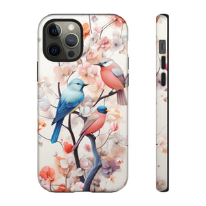 Three birds on a branch water color Tough Cases