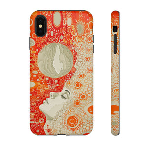 Phone Case, orange Constellation, Artistic design, Tough Case, Colorful whimsical fantasy design, iPhone 15, 14, 13, 12, 11, Samsung, Pixel