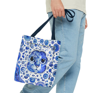 Peek a Book kitty Tote Bag