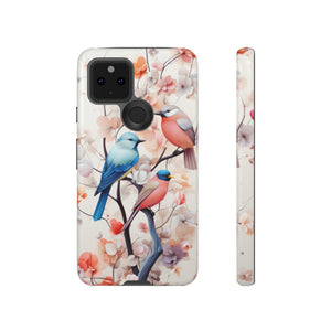 Three birds on a branch water color Tough Cases