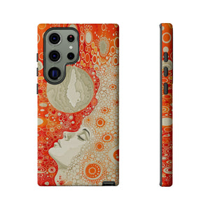 Phone Case, orange Constellation, Artistic design, Tough Case, Colorful whimsical fantasy design, iPhone 15, 14, 13, 12, 11, Samsung, Pixel