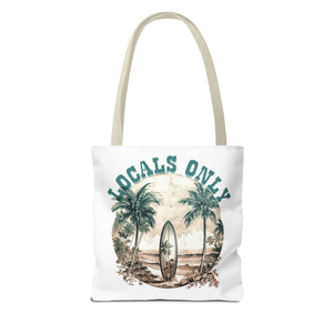 Locals only sepia with cream strap Tote Bag (AOP)