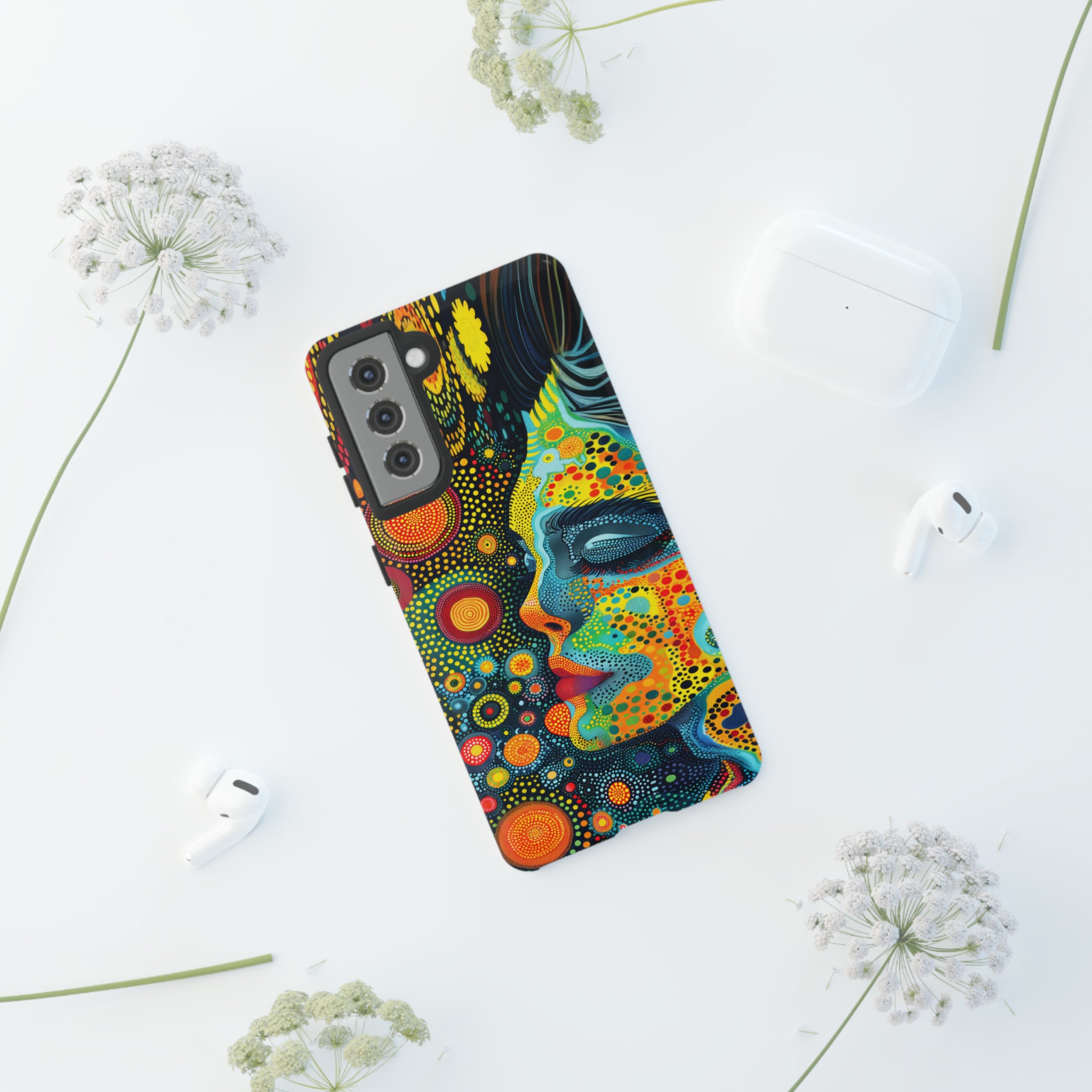 Phone Case, whimsical colorful design, Artistic design, Tough Case, Colorful whimsical fantasy design, iPhone 15, 14, 13, 12, 11, Samsung, Pixel