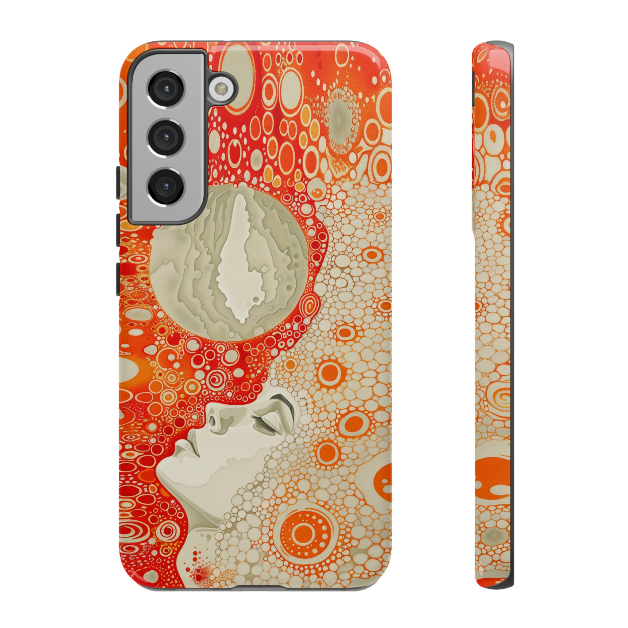 Phone Case, orange Constellation, Artistic design, Tough Case, Colorful whimsical fantasy design, iPhone 15, 14, 13, 12, 11, Samsung, Pixel