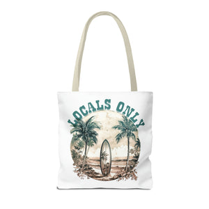 Locals only sepia with cream strap Tote Bag (AOP)