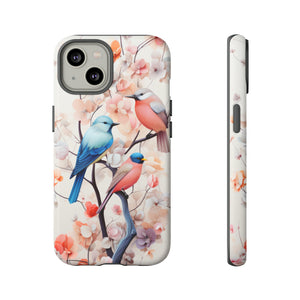 Three birds on a branch water color Tough Cases