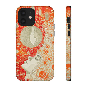 Phone Case, orange Constellation, Artistic design, Tough Case, Colorful whimsical fantasy design, iPhone 15, 14, 13, 12, 11, Samsung, Pixel