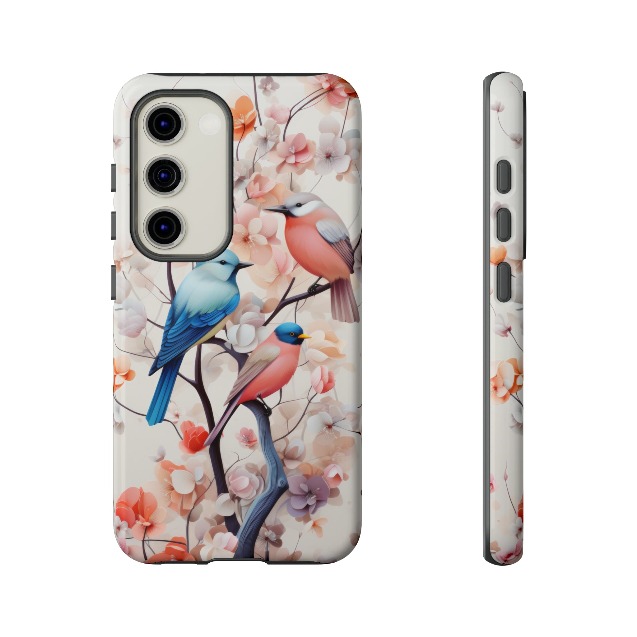 Three birds on a branch water color Tough Cases